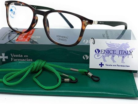 Venice Eyewear Occhiali, Gafas de lectura con filtro bloqueo de luz azul para gaming, ordenador, móvil. Anti fatiga professional unisex Venice (Demi con Blue blocking, 3.50) Reacondicionado For Cheap