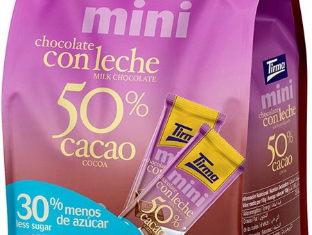 Tirma Chocolate con Leche 50% Cacao Mini con 30% Menos de Azúcar, 14 Unidades x 15g, 210g Embalaje Deteriorado For Cheap